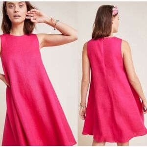 Anthropologie Maeve Linen Swing Dress
